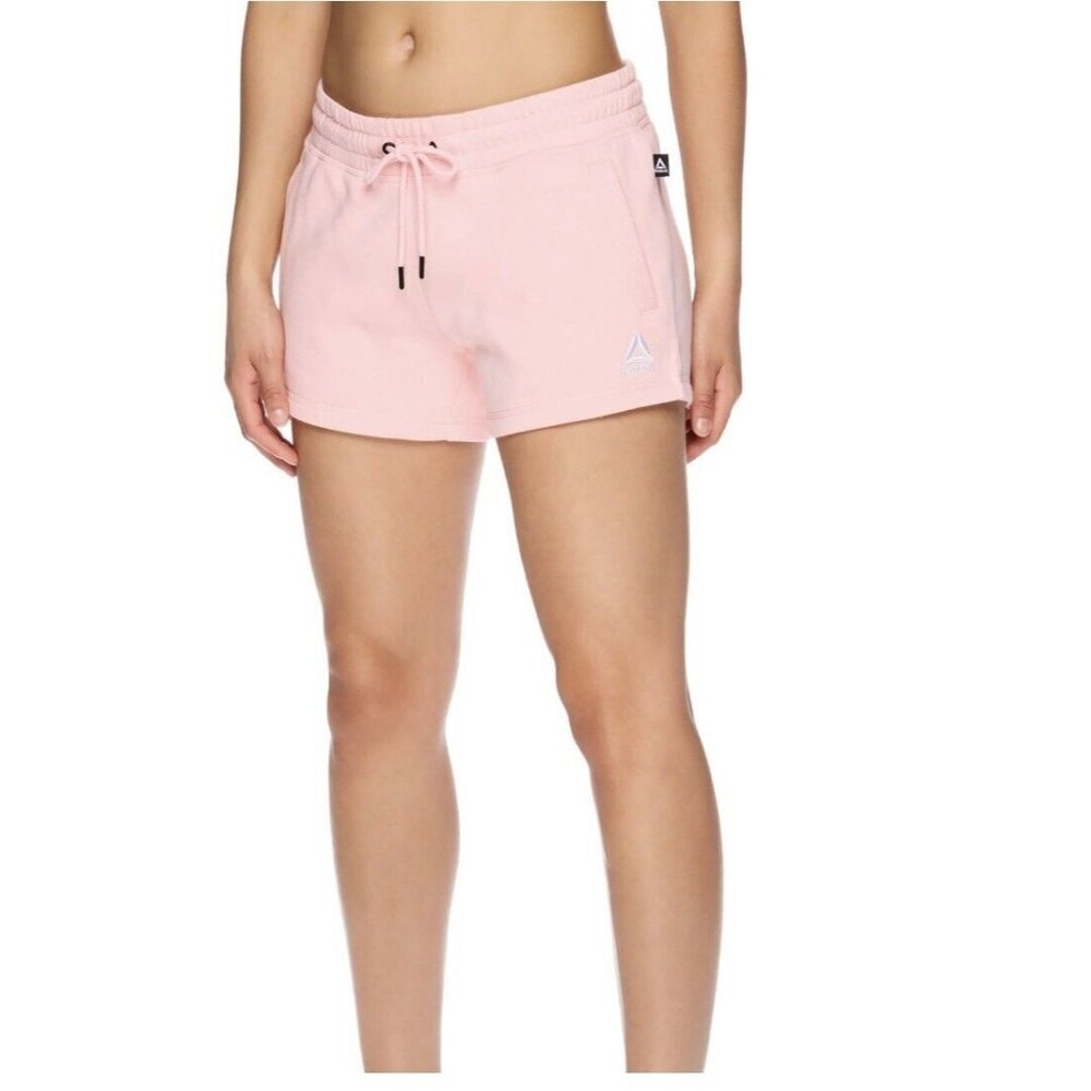 Reebok French Terry Athletic Shorts Women XXXL. Pink With Pockets